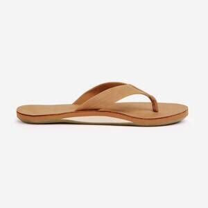 NEW HARI MARI men's fields flip flops in tan/olive